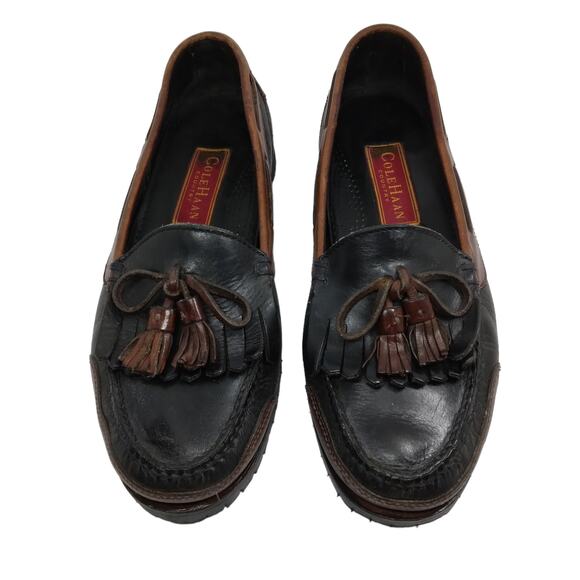 Cole Haan Men's Moccasins Size 9 M Black and Brown - Picture 2 of 9
